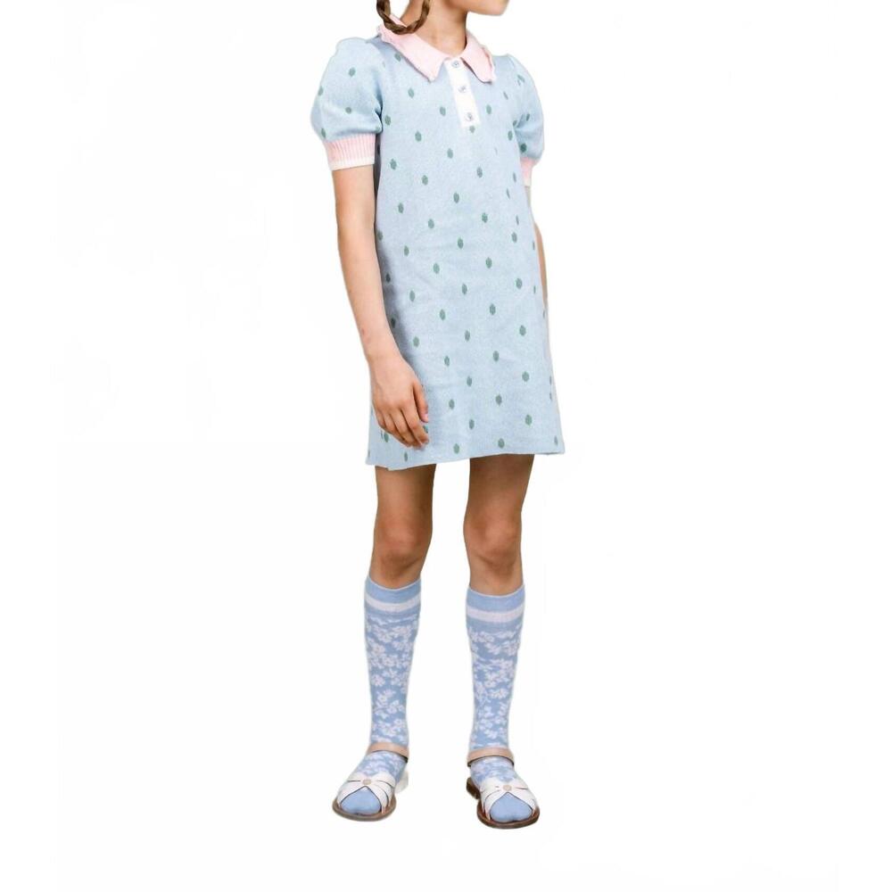 NEW PAADE MODE knit cotton dress in berry blue